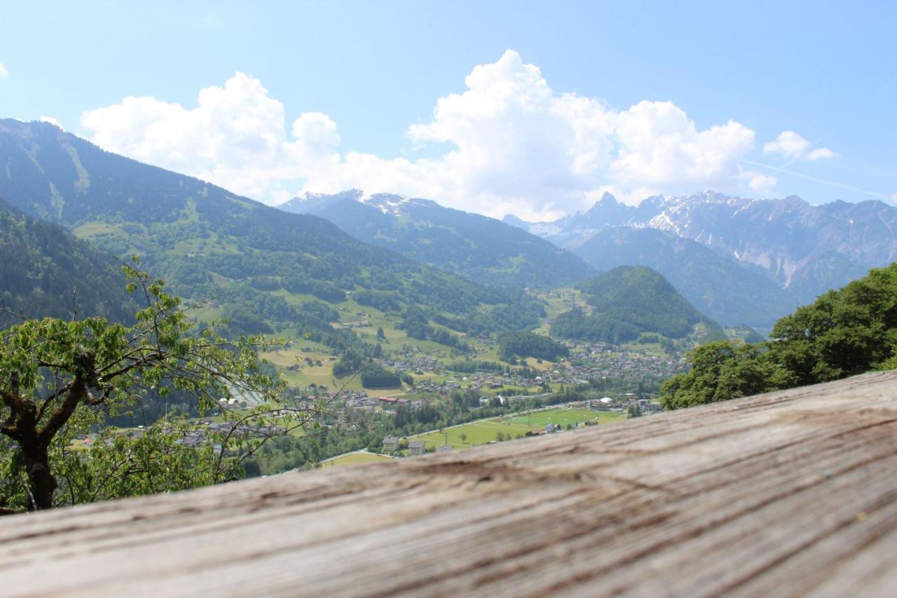 Alpenbauernhaus Konzett Schruns Bagian luar foto